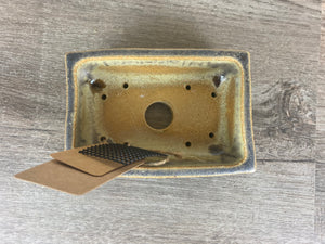 5.25" Carved Rectangle Bonsai Pot