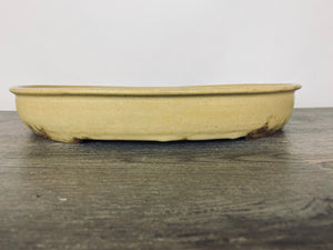 17” Yellow Matte Bonsai Pot