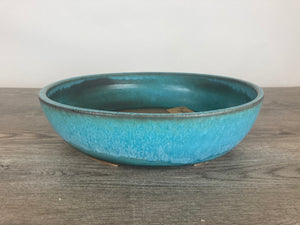 14" Blue Oval Bonsai Pot