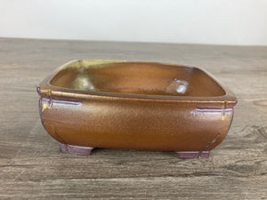 6" Grooved Rectangle Bonsai Pot