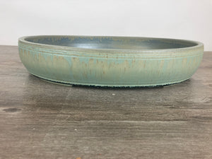 15.5" Oval Bonsai Pot Sugary Green Matte