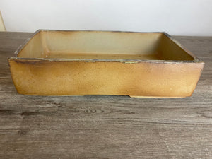 14.25" Rectangle bonsai pot brown