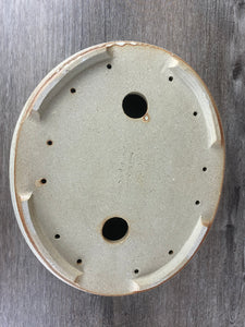 9.25" White Oval Bonsai Pot