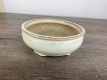 Load image into Gallery viewer, 6.5&quot; White Oval Bonsai Pot
