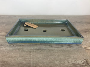 14.75" Rectangle Bonsai Pot Blue