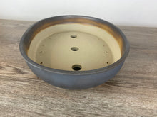 Load image into Gallery viewer, 12.75&quot; Black and Brown Oval Bonsai Pot
