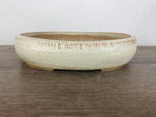 Load image into Gallery viewer, 9.25&quot; White Oval Bonsai Pot
