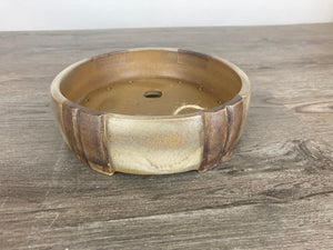 8.75" Two Tone Oval Bonsai Pot