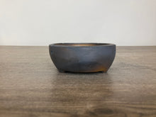 Load image into Gallery viewer, 6.75&quot; Dark Brown Carved Bonsai Pot
