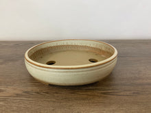 Load image into Gallery viewer, 8.75&quot; White Oval Bonsai Pot
