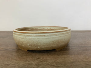 8.75" White Oval Bonsai Pot