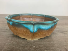Load image into Gallery viewer, 7.5&quot; Round Blue Lotus Bonsai Pot
