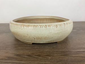 9.25" White Oval Bonsai Pot