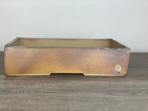 14.25" Rectangle bonsai pot brown