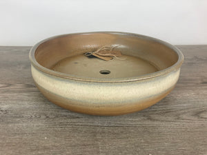 15.5" Matte Brown Oval Bonsai Pot
