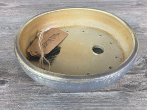 8.5" Grooved Oval Bonsai Pot