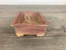 Load image into Gallery viewer, 6.5&quot; Red Rectangle Bonsai Pot

