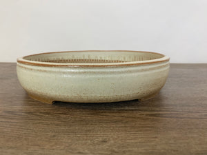 8.75" White Oval Bonsai Pot