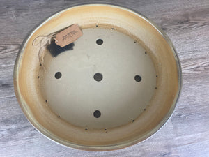 18.5" Oval Bonsai Pot Grey Green Matte