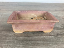 Load image into Gallery viewer, 6.5&quot; Red Rectangle Bonsai Pot
