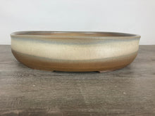 Load image into Gallery viewer, 15.5&quot; Matte Brown Oval Bonsai Pot
