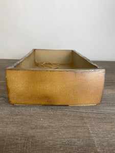 14.25" Rectangle bonsai pot brown