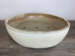 18.5" deep white oval bonsai pot