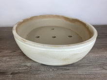 Load image into Gallery viewer, 18.5&quot; deep white oval bonsai pot
