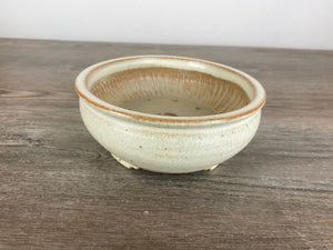 6.5" White Oval Bonsai Pot