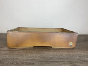 14.25" Rectangle bonsai pot brown