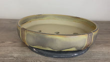 Load and play video in Gallery viewer, 14&quot; Oval Bonsai Pot Grey Green Matte
