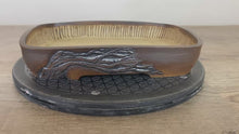 Load and play video in Gallery viewer, 10.25” Soft Rectangle Bonsai Pot with Tree Carving
