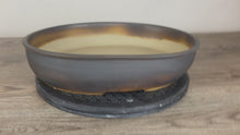 Load and play video in Gallery viewer, 12.75&quot; Black and Brown Oval Bonsai Pot
