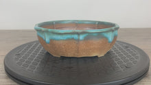 Load and play video in Gallery viewer, 7.5&quot; Round Blue Lotus Bonsai Pot
