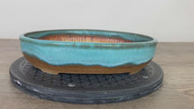 Load and play video in Gallery viewer, 10.75” Blue Oval Bonsai Pot
