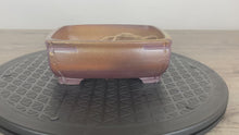 Load and play video in Gallery viewer, 6&quot; Grooved Rectangle Bonsai Pot

