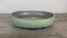 Load and play video in Gallery viewer, 15.5&quot; Oval Bonsai Pot Sugary Green Matte
