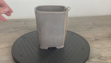 Load and play video in Gallery viewer, 4.75&quot; Wide Stone Grey Cascade Pot
